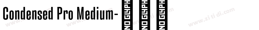 Condensed Pro Medium字体转换